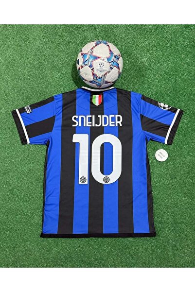 Forma İ'nter 2010 Sezon Madrid Finali W'esley S'neijder Retro Forması