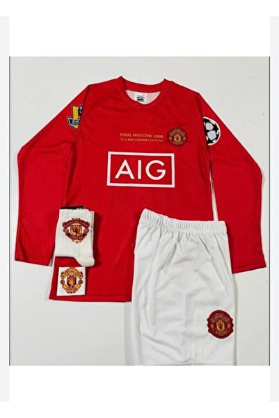 Forma Manchester/united Moskova 2008 Sezonu C.Ronaldo Uzun Kol Çocuk Forması ...