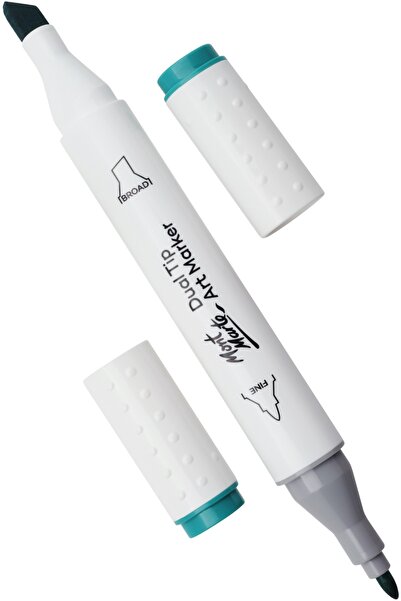 Mont Marte قلم فني مزدوج الطرف من إم إم ماركر - أخضر فيروزي فاتح 57