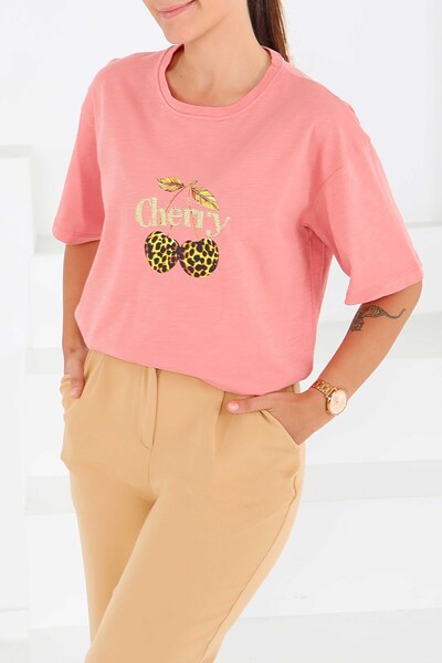 TOFİSA Μπλουζάκι με στάμπα και κοντά μανίκια - 27575