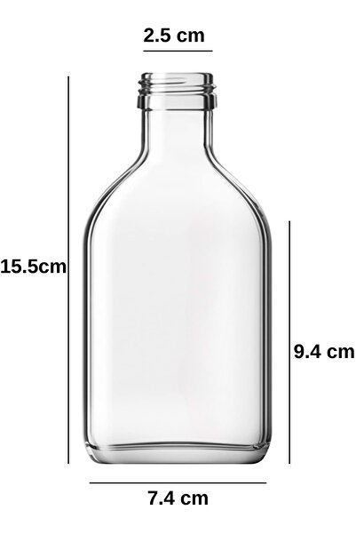 Jenisa 5 Cold Brew Bottles with Lids – 200 ml Flat Glass, Cold Brew Coffee, Sauce and Oil Dispenser Bottle