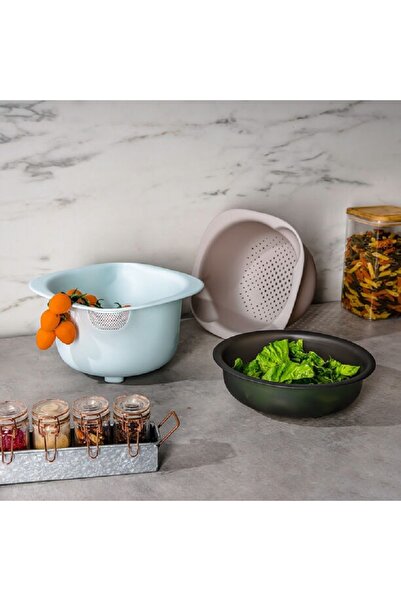 Alberto مجموعة من 3 أوعية خلط بقاعدة غير قابلة للانزلاق