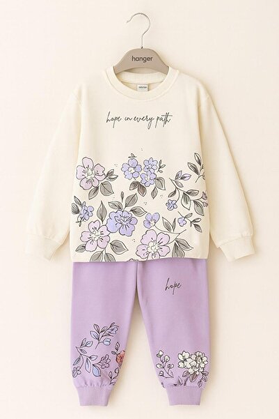 RAPAPA Σετ αθλητική φόρμα για κορίτσια με λουλούδια 2 τεμαχίων 9040 L