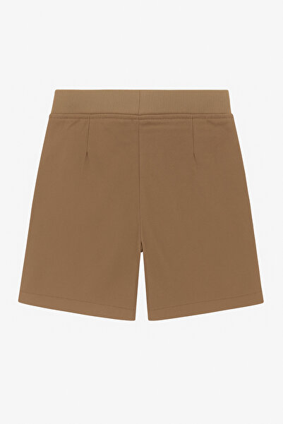 Yalçınoğlu Kids Kız Çocuk Şort Okul Eteği Bej Renk | Rahat ve Şık Etek Modeli I Keten Belden Ribanalı I