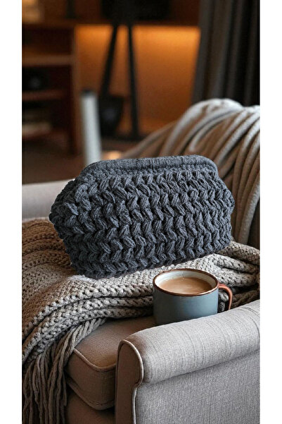 BY MİMİMU El Yapımı Örgü Yün Portföy Clutch Çanta
