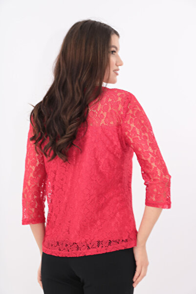 Vanessa Line RO Red lace blouse
