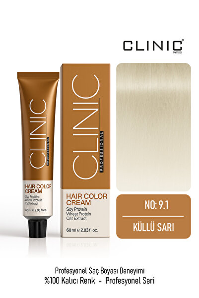 CLINIC PYROO No: 9.1 Saç Boyası – Hair Color Cream 60 ml - Küllü Sarı