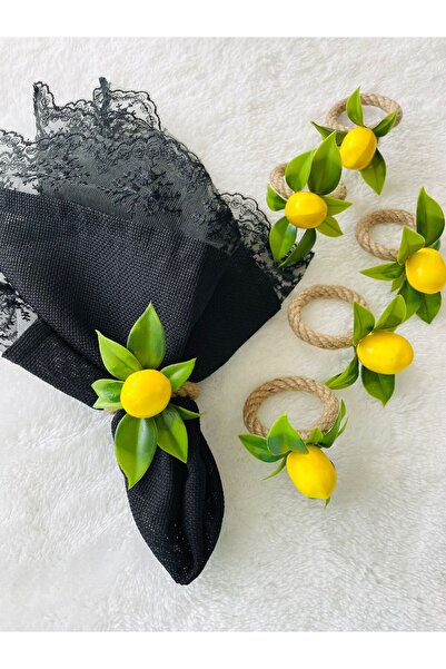 DİGGO Lemon Jute Napkin Ring (12 Pieces)