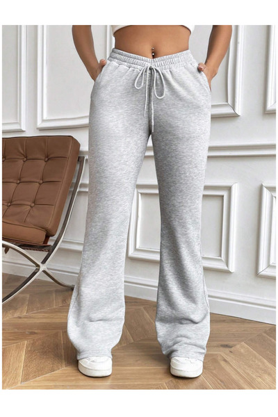 BERYY MODA Γυναικεία γκρι φαρδιά αθλητικά ρούχα μεγάλου μεγέθους, υψηλής ποιό...