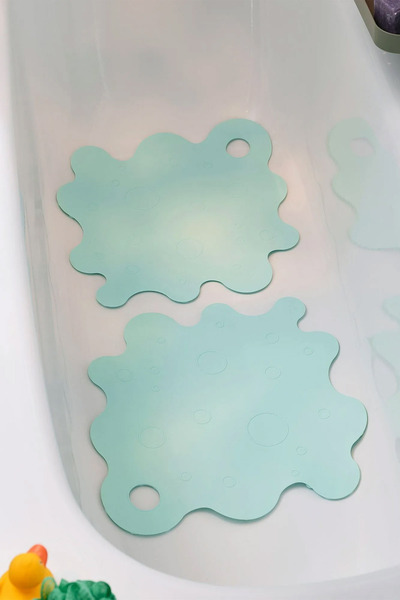 Binbirreyon Αντιολισθητικό Σετ Χαλάκι Μπανιέρας 2 Τεμάχια Χαλάκι Μπάνιου 43x43cm LB070