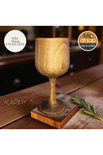 kılıç ahşap CNC & LAZER Kadeh - Ahşap Kadeh - Ceviz Ağacından Kadeh
