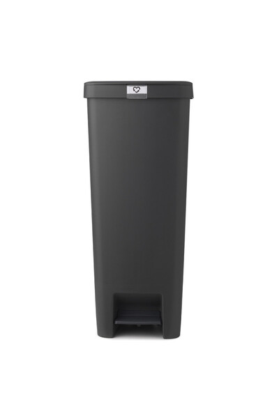 Brabantia StepUp Pedal Bin 1005557, 40 l, -friendly materials, Large opening, Dark grey