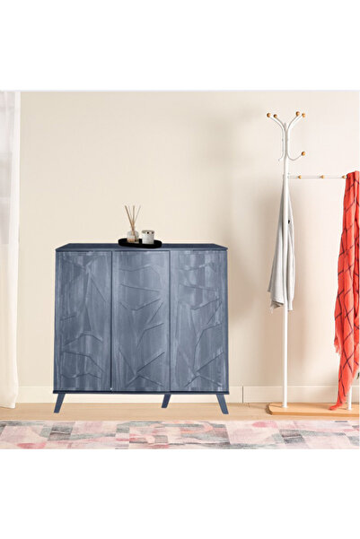 DEC22 Modern shoe rack, distinctive design, size 120 cm