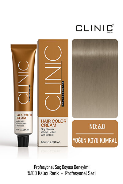 CLINIC PYROO No: 6.0 Saç Boyası – Hair Color Cream 60 ml - Yoğun Koyu Kumral