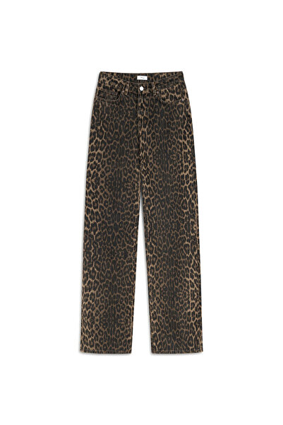 Twist SLOGANLI ELASTİK BEL JEAN PANTOLON
