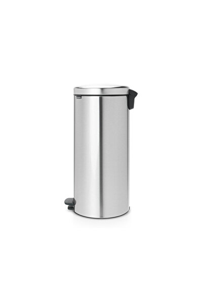 Brabantia NewIcon 649061 Coș de gunoi cu pedală, 30 l, închidere silențioasă, bază antiderapantă, rezistent la amprente, oțel inoxidabil