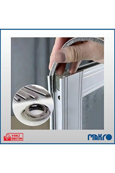 GLASSMAKRO Alüminyum Pvc Kapı Pencere Cam Balkon Kıl Fitili En 6,7mm - Kıl Uzunluğu: 15mm - 50 METRE