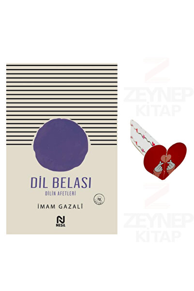 Nesil Yayınları Dil Belası - İmam Gazali (Özel Tasarım Hareketli Kalp Ayraç H...