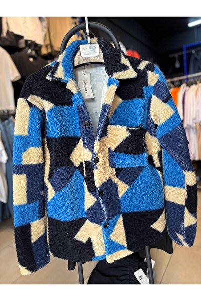 Q45collection Plush Patterned Buttoned Shirt