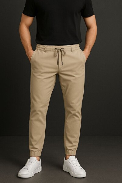 LOODUS PAÇASI LASTİKLİ ERKEK PAMUKLU JOGGER PANTOLON