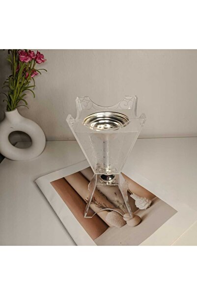 GIFT 6 قطع مبخره اكريلك مزخرف بغطاء فضي