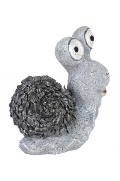 TOPI TOY Lampa solara, melc de gradina, pentru decor curte sau terasa, lumina alba, inaltime 12.5 cm