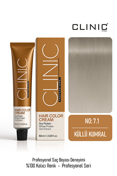 CLINIC PYROO No: 7.1 Saç Boyası – Hair Color Cream 60 ml - Küllü Kumral