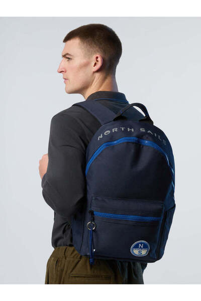 North Sails Su Geçirmez Pamuk Kanvas Sırt Çantası - Deniz Laciverti
