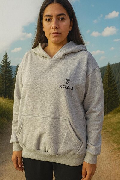 KOZİA OUTDOORS سويت شيرت أصلي مطبوع عليه كوزيا كبير الحجم للجنسين