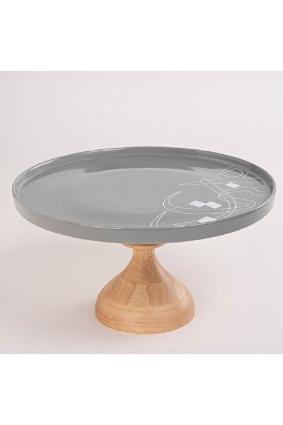 LA MESA Footed Cake Stand Calligraphy