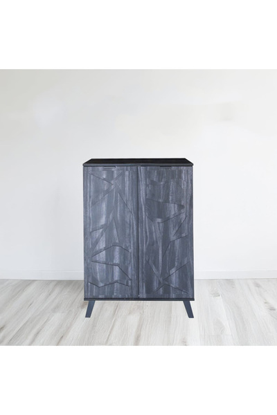 DEC22 Modern shoe rack, distinctive design, size 80 cm