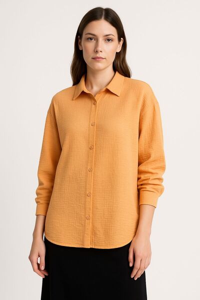 Meşe Moda Women's Oversized Long Sleeve Tunic - Shirt