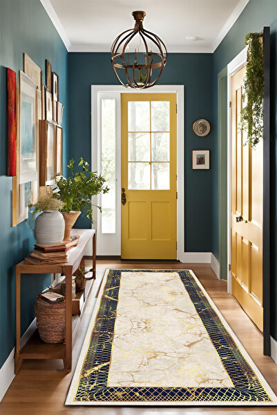 THEMODERNHANE Ψηφιακό εμπριμέ χαλάκι δαπέδου, διακοσμητικό, που πλένεται στο πλυντήριο, αντιολισθητική βάση, ανθεκτικό στους λεκέδες