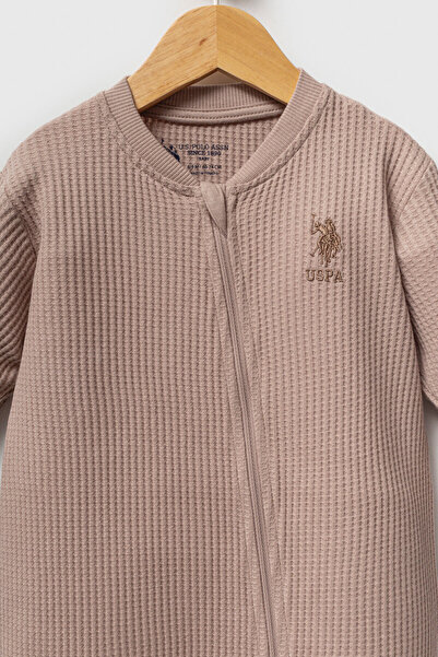 U.S. Polo Assn. U.S. Polo Assn Baby Boy Brown Jumpsuit