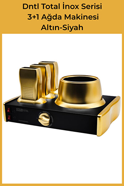 DNTL Total DntlTotal İnox Serisi Altın-Sİyah 3+1 Profesyonel Kuaför/Berber Ağda Makinesi