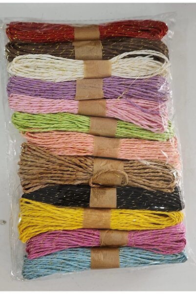 fundahobi Simli Karışık Kağıt İp