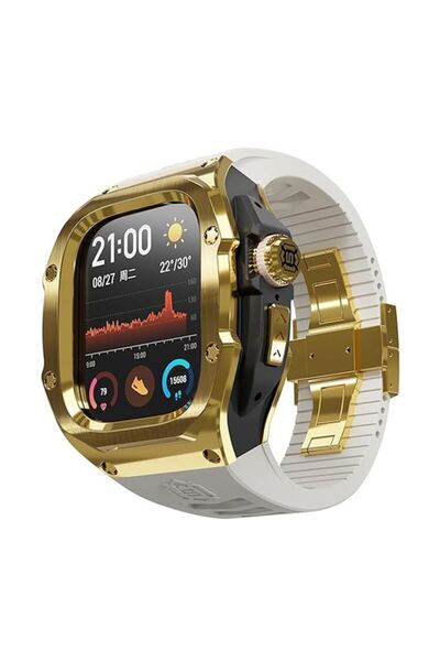 Stef's Cat Case for Apple Watch Ultra/Ultra 2 + Strap, U76, Polycarbonate, Gold