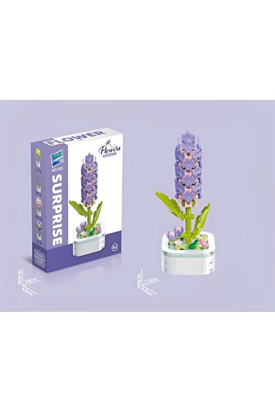 Innovium Innovium™ 3D Purple Lilac Flower Construction Set, Realistic Potted Model, 128g, 19.5 ×14 × 4.2 CM