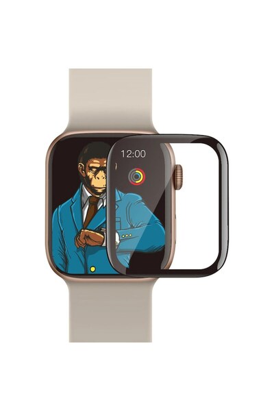 Stef's Cat Screen Protector for Apple Watch 7/8 41mm with Applicator, High Molecule, Black