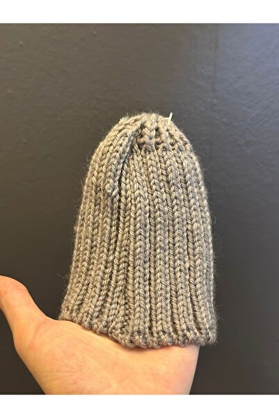 Gönülden Tasarım TRICOȚI TRICOTAT AMIGURUMI PĂLĂRIE PENTRU BEBĂ JUCĂRIE PĂLĂRIE PENTRU BEBĂ 14X8 CM GRI