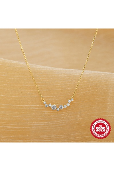 SIC MODA Colier din Argint 925, Minimalist cu Zircon, 6102B