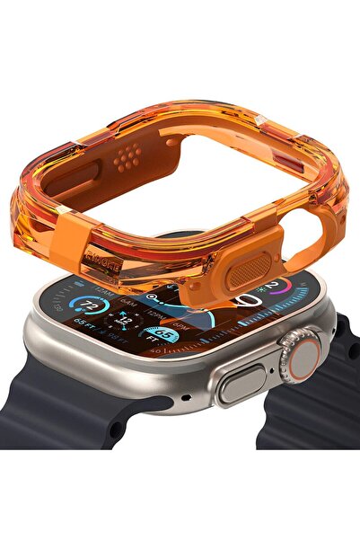 Stef's Cat Protective Case for Apple Watch Ultra/Ultra 2, I50, Polycarbonate, Neon Orange