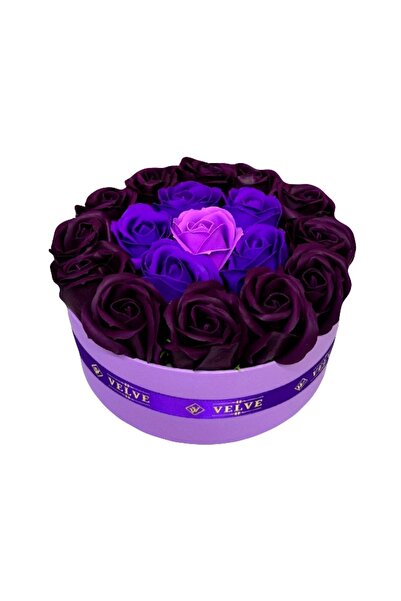 velve Σύνθεση λουλουδιών Color Me Roses, σε στρογγυλό κουτί, με 19 τριαντάφυλ...