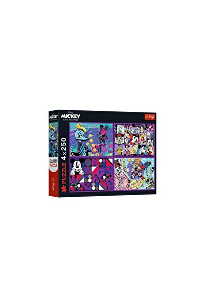 Trefl PUZZLE 4X250 DISNEY MICKEY MOUSE SI PRIETENII