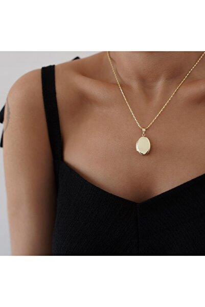 ALTINTAŞ KUYUMCULUK Oval Madalyon Altın Kolye