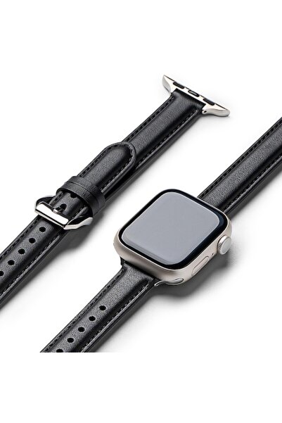 Stef's Cat Curea pentru Apple Watch SE 40mm, U43, Piele naturala, Black