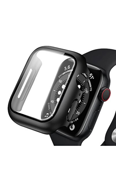 Stef's Cat Husa pentru Apple Watch 7 41mm + Folie, Screen Guard, H40, Policarbonat, Black