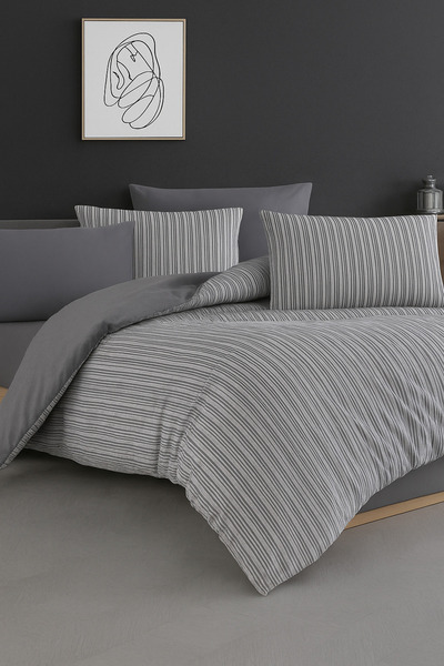 conzaliza Çift Kişilik Pamuklu Nevresim Takımı | Tam Takım Lastikli Çarşaflı |