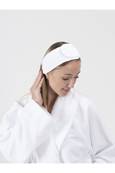 Ender Home Cottonverse 3-Piece Bathrobe Set - 100% Cotton Bathrobe, Hair Cap, Headband Unisex