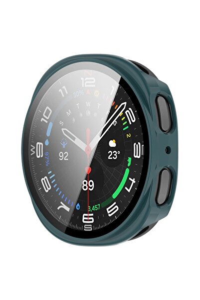 Stef's Cat Protective Case for Samsung Galaxy Watch8 40mm + Tempered Glass, Defense360 Pro, Deep Teal